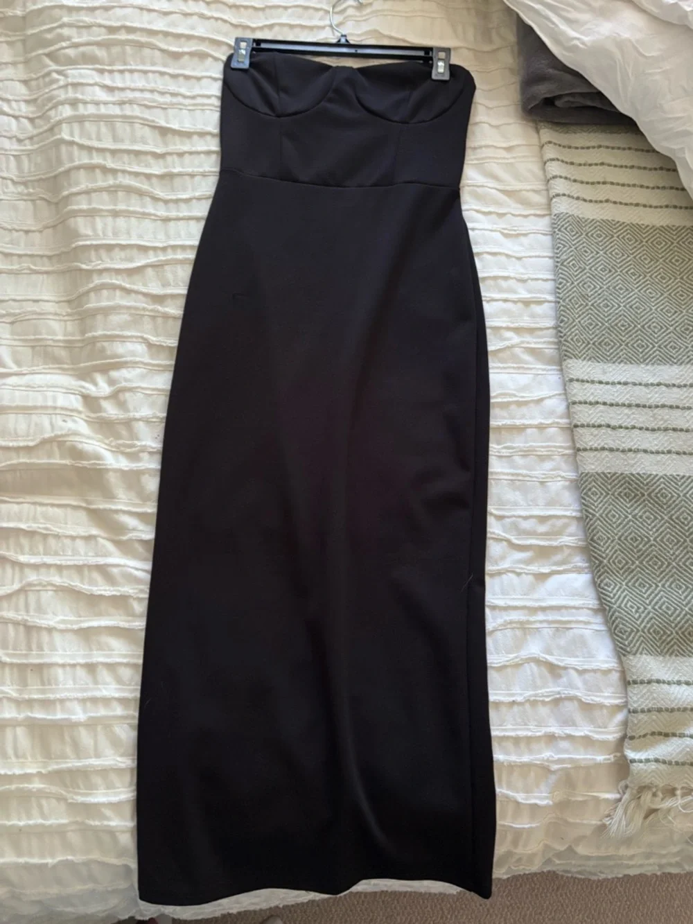Strapless Black Midi Dress - Picture 1 of 1